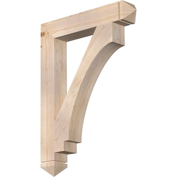 Ekena Millwork Imperial Arts & Crafts Smooth Bracket, Douglas Fir, 5 1/2"W x 34"D x 46"H BKT06X34X46IMP03SDF - main